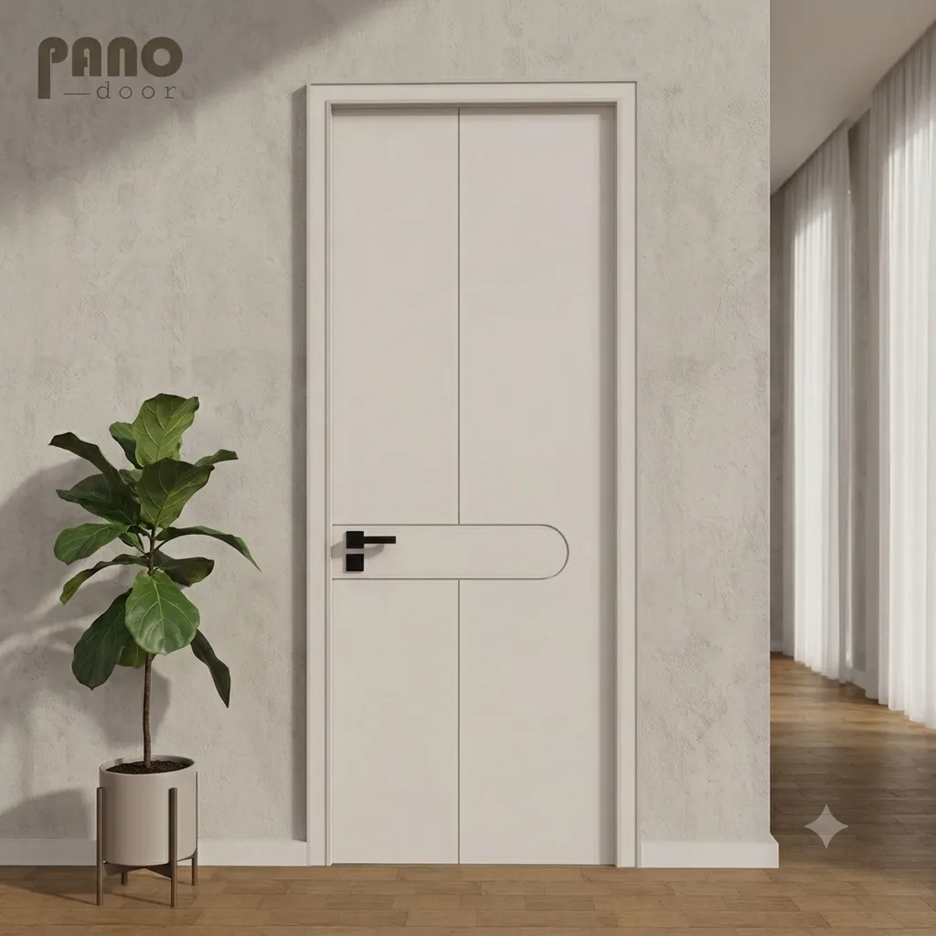 Cửa nhựa composite chỉ sơn đen mẫu CPN-03